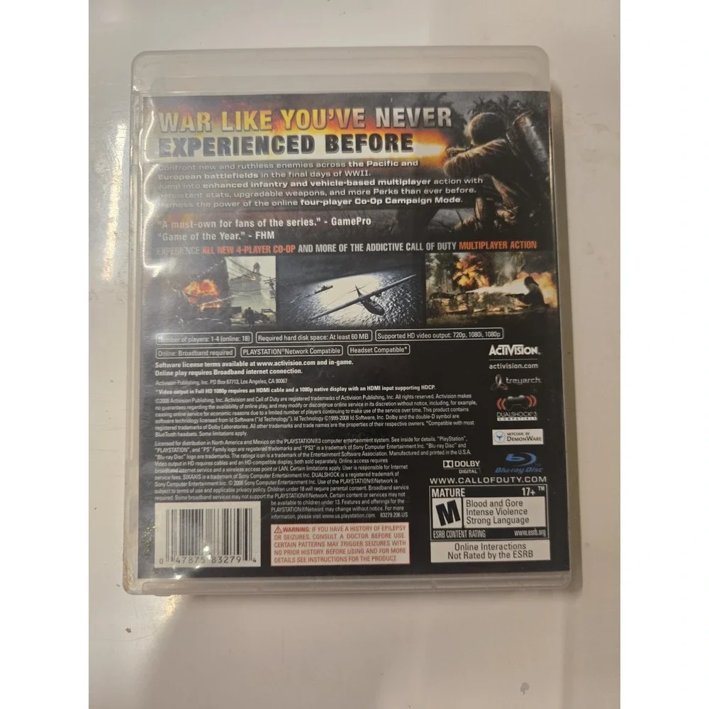 CALL OF DUTY WORLD OF WAR STRATEGY GAME GUIDE EXCLUSIVE FOLD OUT PS3/360/DS/PC